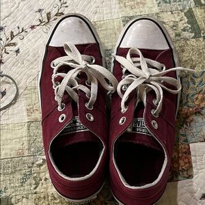 Converse Burgundy and White Sneakers